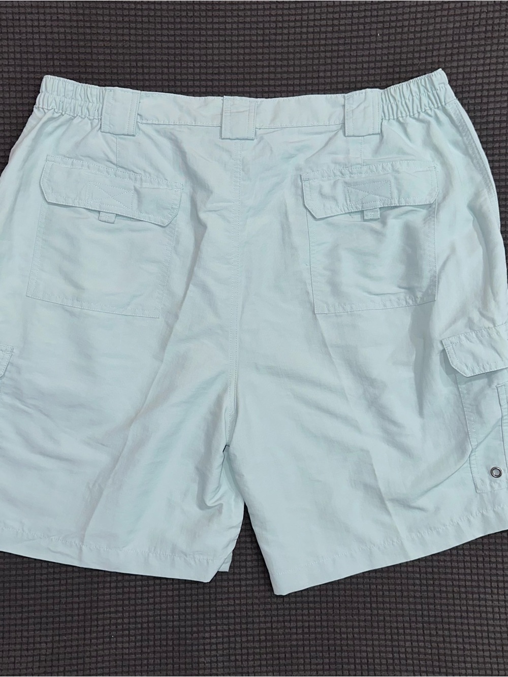 Reel Legends Fishing Shorts Mens XL Mint Blue Green Nylon Performance Cargo - Picture 8 of 8